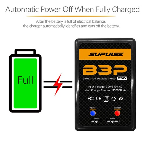 Lipo Charger 25W 2S 3S RC Balance Charger AC 7.4-11.1V LiPo Battery Charger U... - Picture 8 of 9