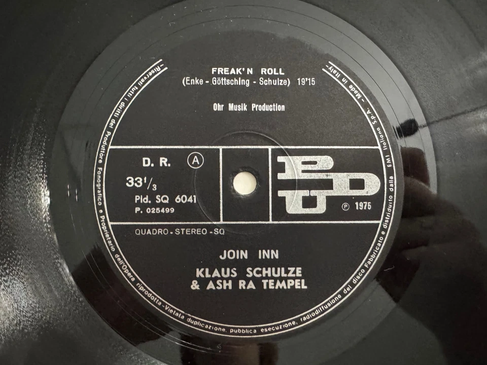 Klaus Schulze / Ash Ra Tempel "Join Inn" LP Quad Italy PUD 6041 Kraut Psych VG+ Foto 4 de 4