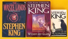Stephen King Dark Tower Trilogy Gunslinger Waste Lands Wizard & Glass 1st Print