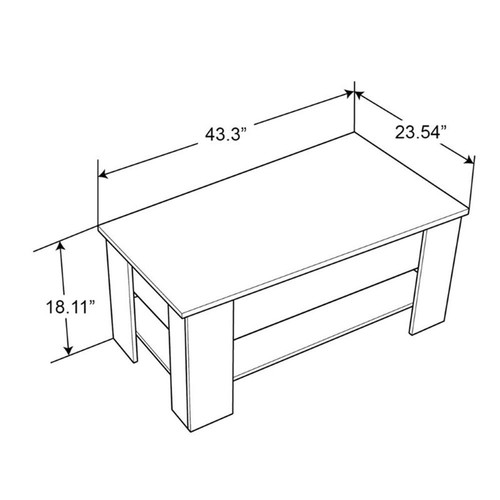 Lifestyle Solutions Chesterfield Lift Top Wood Coffee Table in Black - Picture 11 of 11