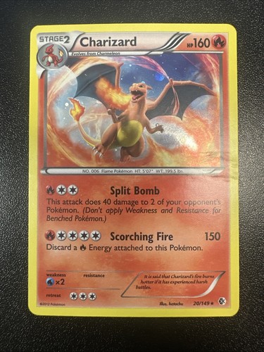 2012 Charizard 20/149 B&W Boundaries Crossed COSMOS HOLO Rare Pokémon TCG LP JL