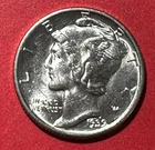 1939 Choice Uncirculated US Mercury SILVER Dime "Philadelphia" Mint! Old US Coin