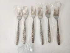 Corsican Stainless Flatware Made in Japan Lot of 6 Salad Forks