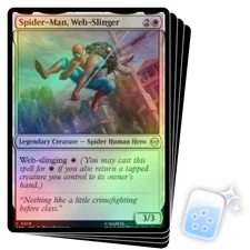 FOIL PRESALE SPIDER-MAN, WEB-SLINGER X4 Marvel's Spider-man SPM Magic MTG CARD