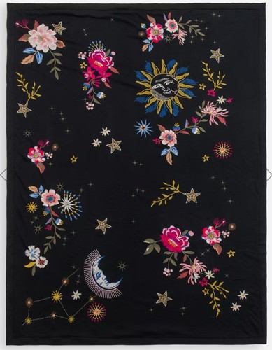 JOHNNY WAS Celestin Throw Blanket Embroidered Leopard Print With Storage Bag NWT - Picture 3 of 4