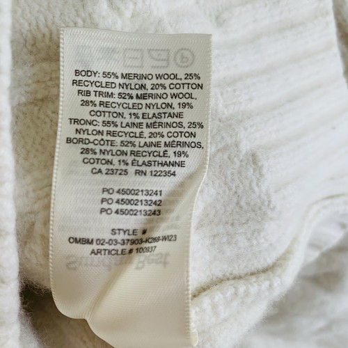 Aritzia Sunday Best Cropped Sweater Women S Cable Knit Cream Wool Preppy Neutral - Picture 7 of 8