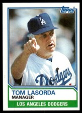 1983 Topps Tom Lasorda MGR Los Angeles Dodgers #306