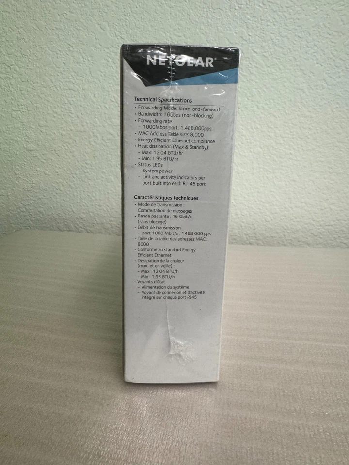 NETGEAR Soho Switch Series 8-Port Gigabit Home Ethernet GS308 LED New Sealed - Image 2 of 4