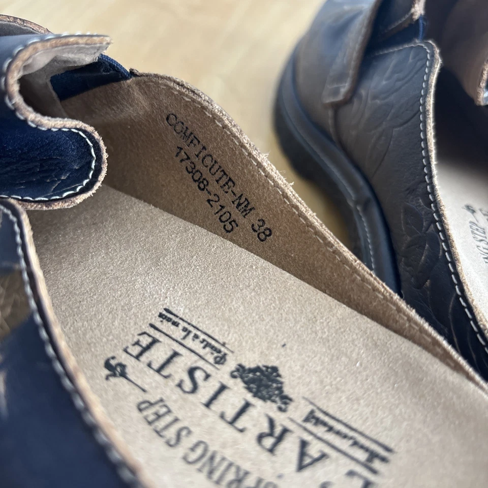 Mules L' Artiste by Spring Step ComfiCute de cuero floral negro 38 para mujer Foto 4 de 4