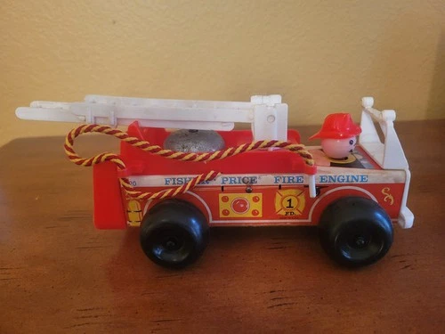 Vintage 1968 Fisher Price Little People Fire Truck Engine 720
