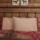 Rustic Standard Pillow Case Set of 2 Creme Tacoma Plaid Bedroom Decor VHC Brands