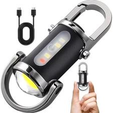 USB Rechargeable Keychain Flashlights Mini Work Light  Searching Hiking