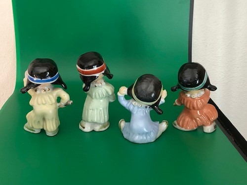 4 Vintage Ende 50er Jahre Indianer Kinder Figuren Made in Japan 4" groß - Bild 8 von 11