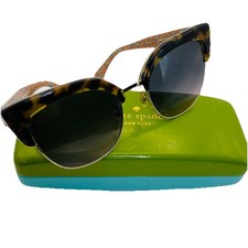 Kate Spade Karri's Hello Sunshine Sunglasses  Case Retired Metal  Tortoise