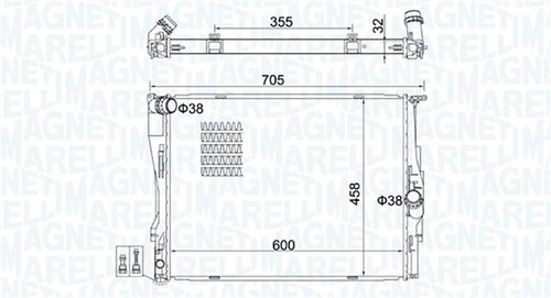 RADIATOR ENGINE COOLING 350213160700 FOR BMW X1/E84 Z4/Roadster/E89 N46B20 2.0L - Picture 2 of 8