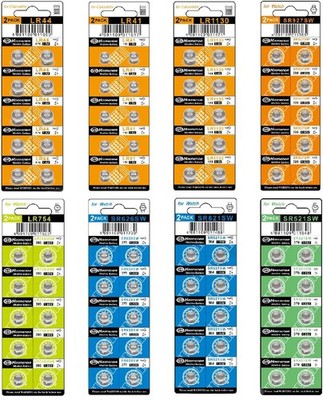 80 Assorted Super Alkaline Button Batteries Coin Cell Set Watch Calculator AG