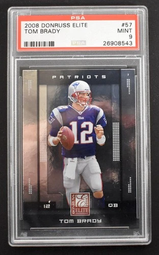 Tom Brady 2008 Donruss Elite #57 New England Patriots PSA 9 MINT