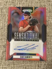 2025  Panini Prizm Cam Caminiti Sensational Signatures Auto Red #’d 42/99 Braves