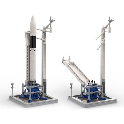 Launch Vehicle & Launch Pad [Saturn V scale] 261 Pieces Building Toys MOC Build