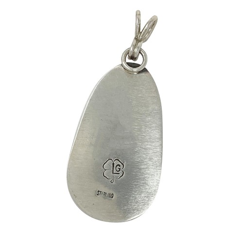 Lyanne Goodluck, Colgante, Búfalo Blanco, Caja de Sombras, Navajo Hecho a Mano, 2 1/4" - Imagen 3 de 3