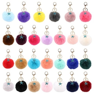Cute Furry Sphere Keyring Charm Unique Keyrings for Fashionable Women