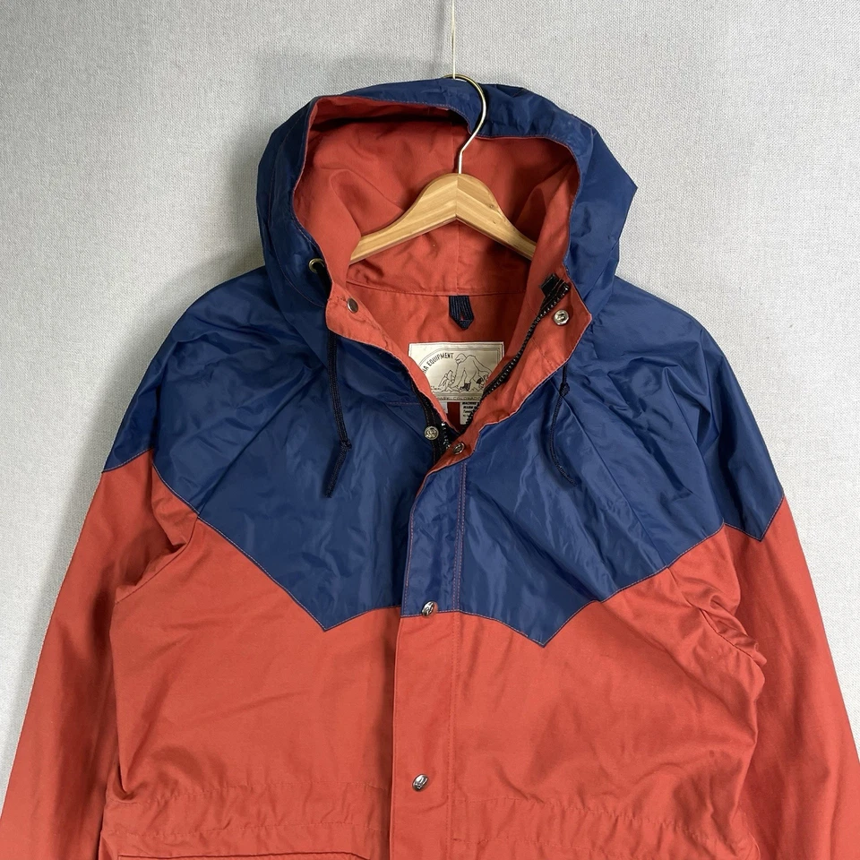 VINTAGE 80s Banana Equipment Colorado Hooded Zip Rain Jacket Parka Mens Size L - Image 2 of 4