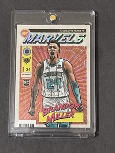 2023-2024 Panini NBA Hoops Premium Stock Brandon Miller Net Marvels! Rookie RC