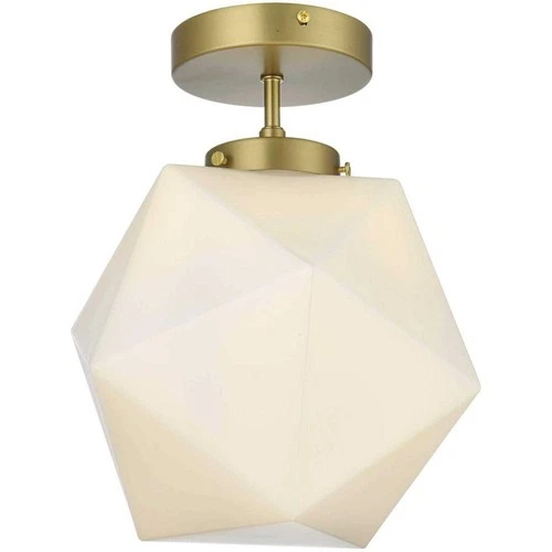 Living District LD2347SG Lawrence Flush Mount Satin Gold - Picture 3 of 9