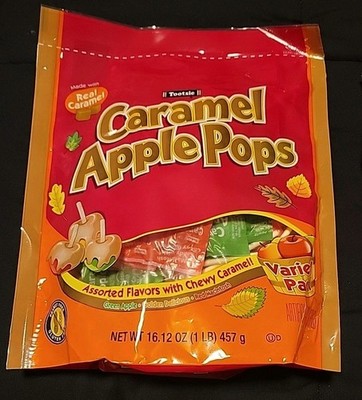 Tootsie Orchard Caramel Apple Pops Variety 16.12oz   Green, MacIntosh & Golden