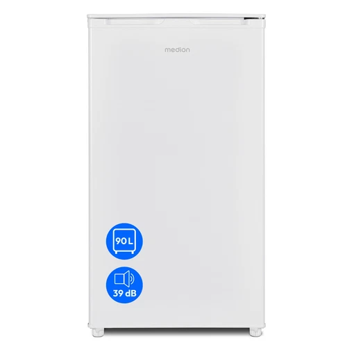 MEDION Kühlschrank mit Eiswürfelfach 90L (80L+10L) 85cm 39dB 85kWh/Jahr weiß E