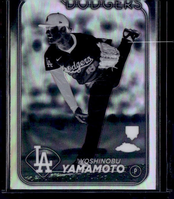 2024 Topps Chrome - Yoshinobu Yamamoto #18 Negative Refractor (RC)
