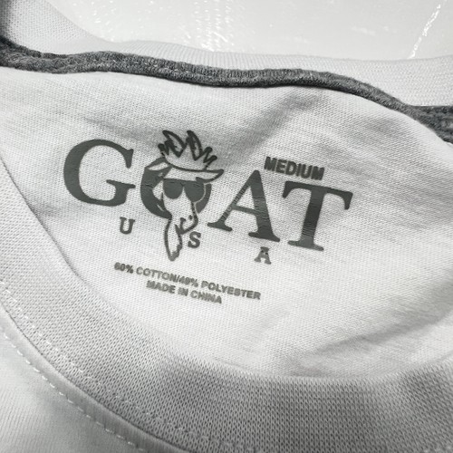 Goat USA Cartoon Graphic Cool Sports Men's White Original Graphic T-Shirt Medium - Picture 10 of 10