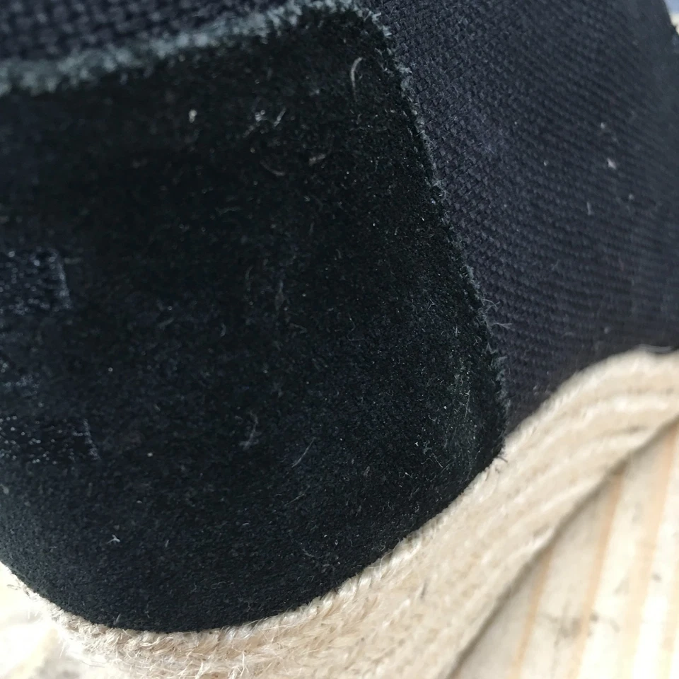 Toms Botas Mujer 9.5 Desert Alpargata Negro Lona Con Cordones Informal Tobillo Top Foto 3 de 4