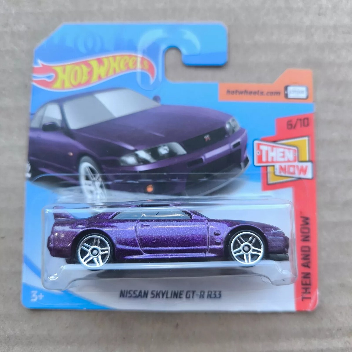 Hot Wheels SHORT CARD HW 2018 THEN AND NOW NISSAN SKYLINE GT-R R33
