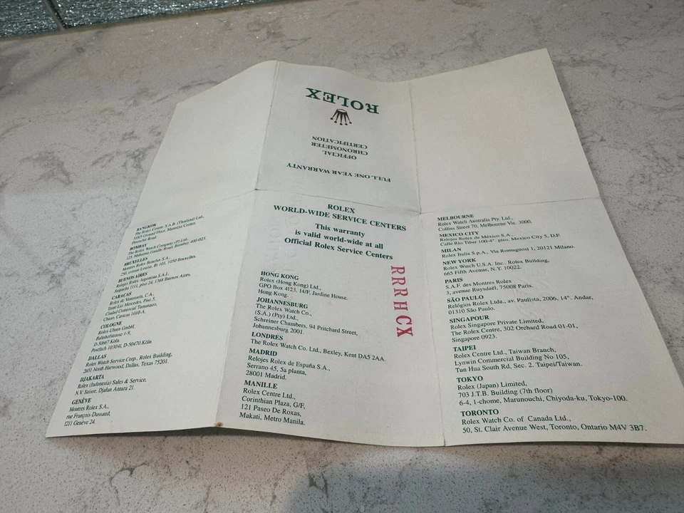 Rolex Submariner 16613 Коробка, Гарантийный Сертификат, Буклет, Hangtag dtd 1995 -OBO - Изображение 4 из 4