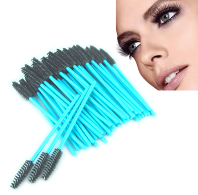 Nylon Mascara Pinsel Himmelblau Schwarz Reise Einweg Wimpern Applikator Stäbe