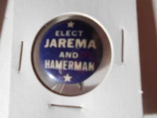 1" Jarema and Hamerman unknown office and location cello pinback button