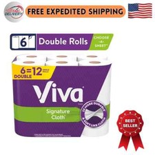 Viva Signature Cloth Paper Towels, 6 Double Rolls