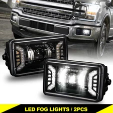 Led Driving Bumper Fog Lights DRL Pair For 2015-2020 Ford F150 F-150 Pickup