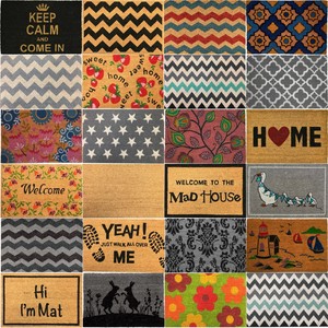 Details About Assorted Large Coir Outdoor Doormat Front Door Non Slip Matting Rubber Back