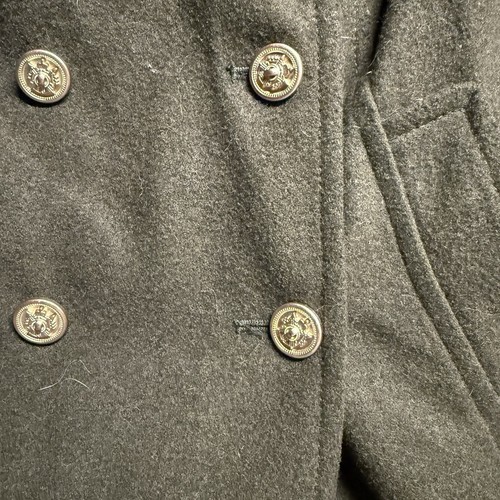 Old Navy Classic Olive Green Double-Breasted Women's Wool Blend Peacoat Medium - Picture 2 of 6