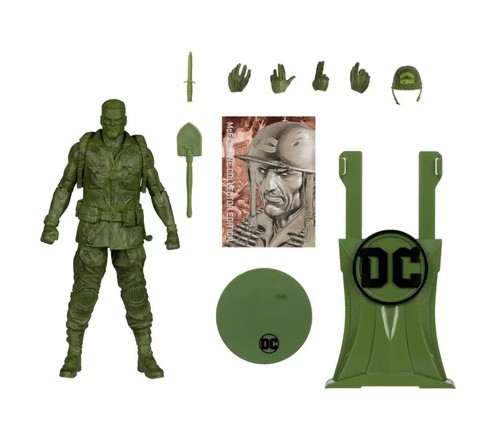 Figurine SERGEANT ROCK PLATINUM EDITION DC Multiverse Jouet soldat militaire - Imagen 7 de 11