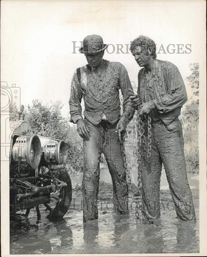 1969 Pressefoto Steve McQueen und Rupert Crosse in Szene aus "The Reivers"
