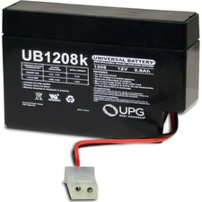 UPG UB1208K 12 Volt 0.8Ah SLA-12V0-8 Sealed Rechargeable Replacement Battery