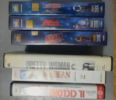 3 VHS Star Wars, Mr Bean, Der Wirbelsturm, 6 VHS Lager