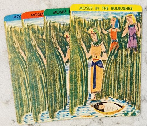 Old Testament Bible Stories Vintage Picture Card Game by E.E. Fairchild Corp - Picture 3 of 12