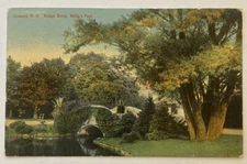 Vintage Postcard, Bridge Scene, White's Park, Concord New Hampshire, posted 1911