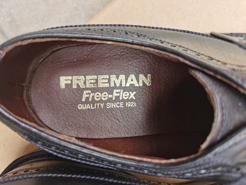 Vtg NOS Freeman "Free-Flex" Longwing Blucher 9.5EEE Very Dark Brown Made in USA - Picture 2 of 7