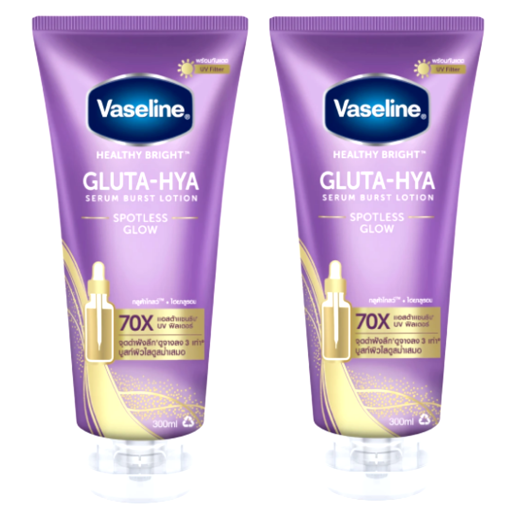 Vaseline Gluta-Hya Serum Burst Lotion Spotless Glow 300ml Twin Pack