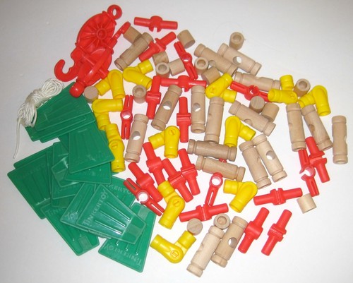 Modern Preschool Wood TINKER TOYS Tinkertoy TINKERTOYS 300 Pieces - Picture 5 of 5